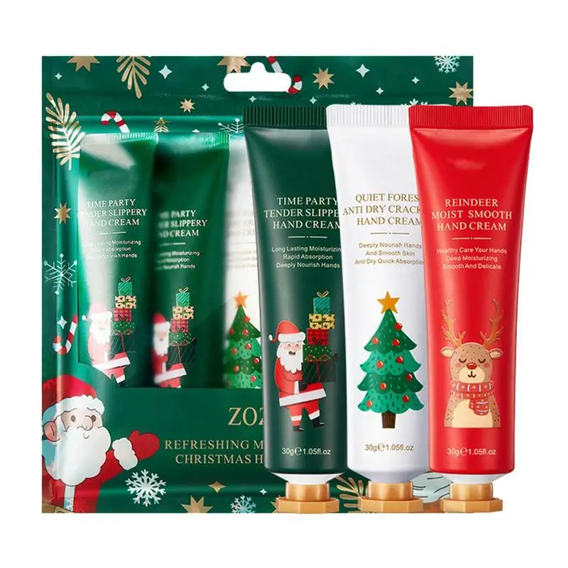 

5 Pack Hand Cream Gift Set Scented Hand Lotion For Dry Cracked Hands Christmas Style Hand Cream For Women Body Moisturizer