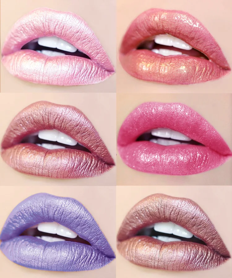 MOONBIFY Diamond Pearly Lip Gloss Mermaid Lipstick lon-lasting colorful lip blam |