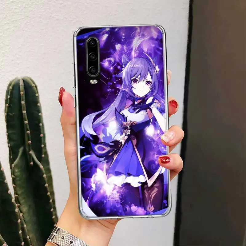 Ударопрочный чехол Keqing Genshin для телефона Huawei P30 P20 P40 P50 P10 Mate 40 30 10 20 Lite Pro