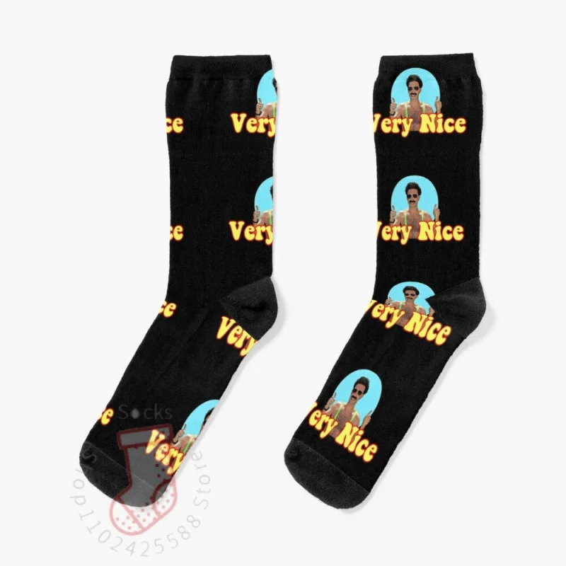 Borat Very Nice, digital artwork Socks Halloween Socks Socks For Men Set Socks Cycling