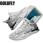 Мужские повседневные Нескользящие кроссовки, модная эластичная обувь на плоской толстой подошве, с круглым носком, весна-осень