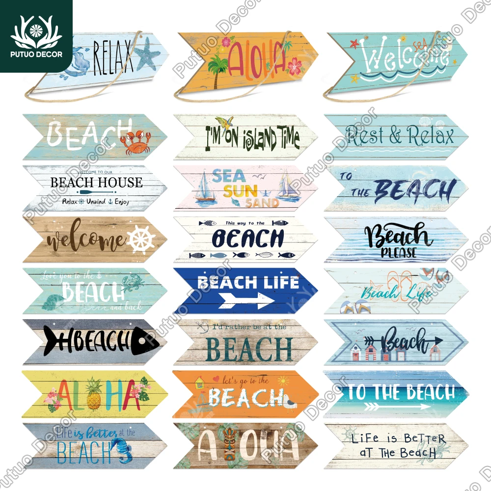 Деревянный подвесной знак со стрелками Putuo Decor 1 шт. фотосессия для семьи дома и