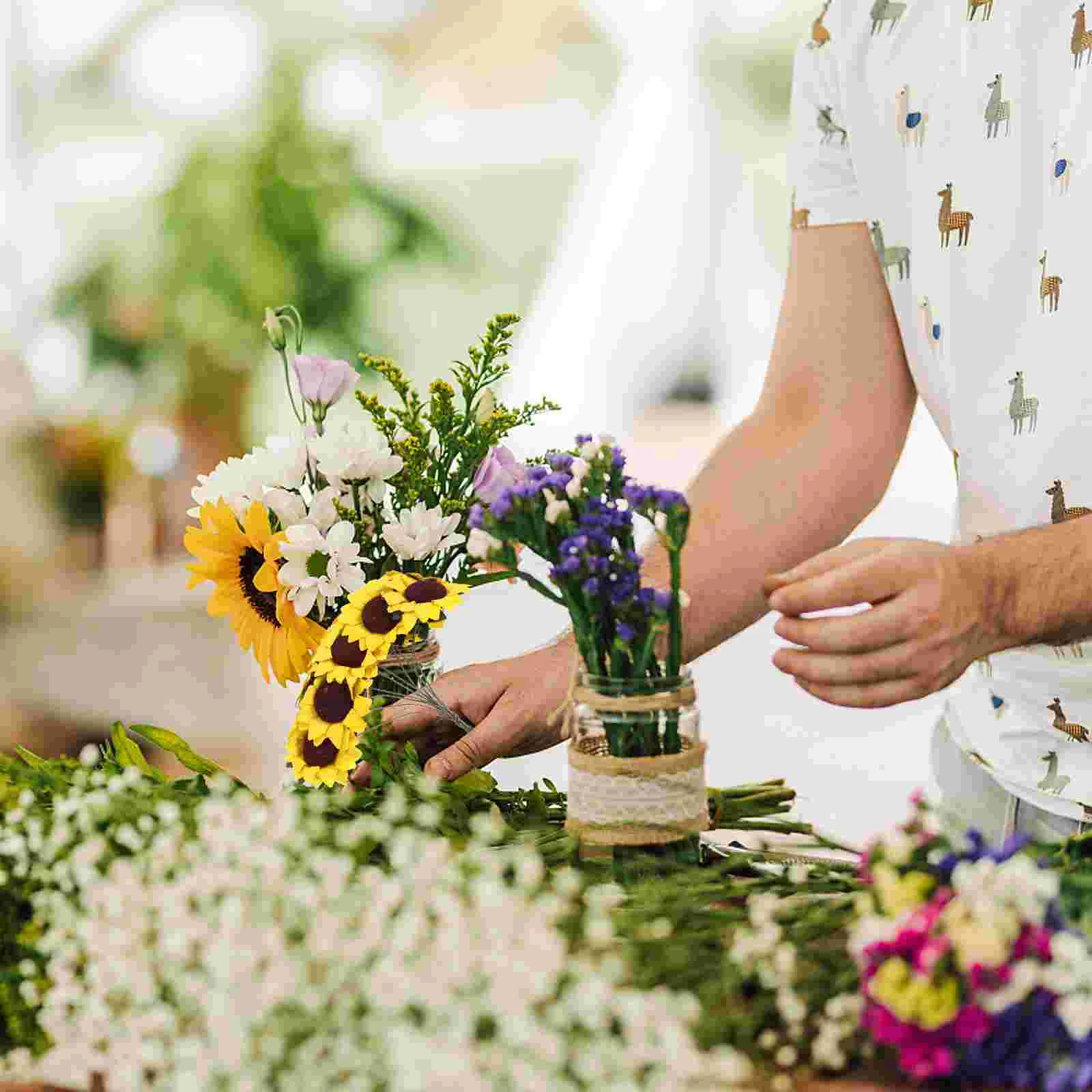 

100 Pcs Romantic Simulated Sunflower Wedding Decorations Paper Flowers DIY Prop