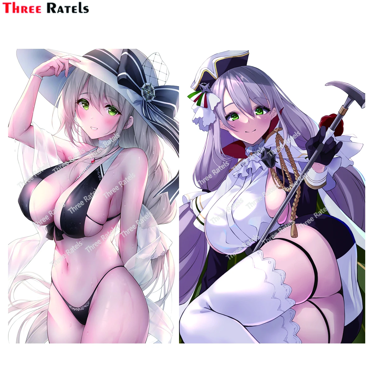 

Наклейки для стайлинга автомобилей Three Ratels G62, аквала и аквала, аниме, виниловый материал, водонепроницаемая пленка против царапин