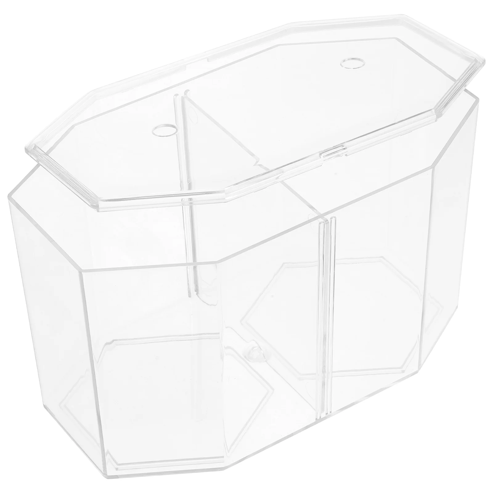 

Octagonal Fish Tank Breeding Container Supply Tanks Aquarium Desktop Goldfish Small