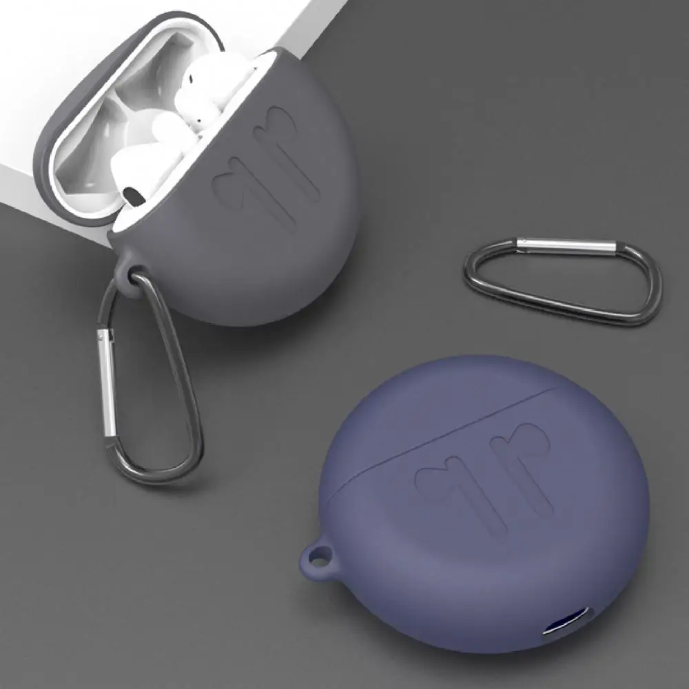 

Футляр для наушников однотонный овальной формы с рисунком для HUAWEI Freebuds 3