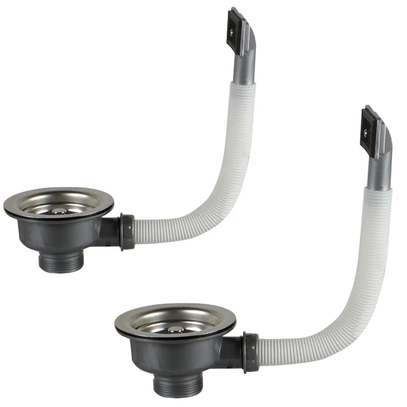 

Anti-clogging Drain Filter Stainless Steel Sink Drain Stopper with Overflow Hose R9UF