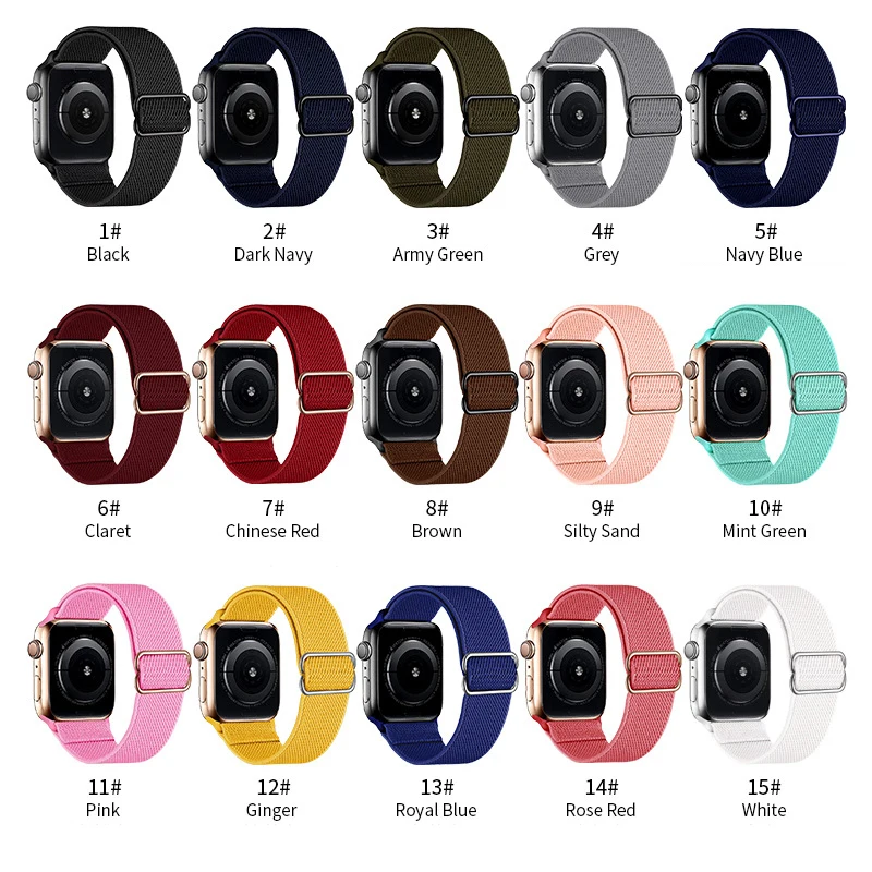 Strap For Apple watch band 44mm 40mm 38mm 42mm 44 mm accessories Nylon belt bracelet correa iWatch serie 3 4 5 SE 6 7 45mm 41mm