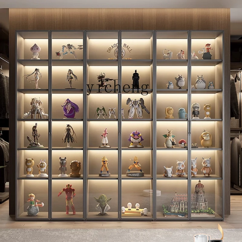 ZC стеклянный дверной шкафчик цельная деревянная конструкция Lego искусственная