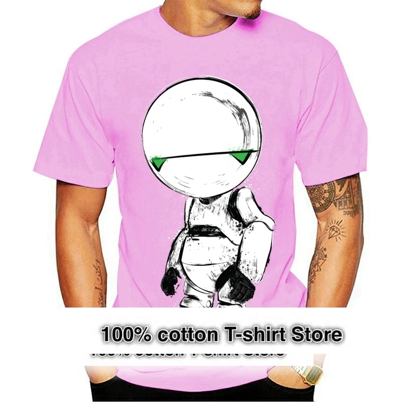 

Футболка Мужская/женская с принтом, хлопок, круглый вырез, короткий рукав, параноид, Android