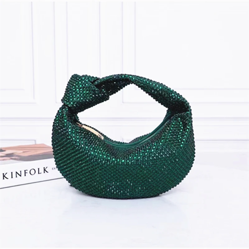 

2023 Rhinestone Clutch Women's Handbag Fashion Luxury Brand Style Mini Women's Bag Evening Purse Designer Classic Hobo Bag