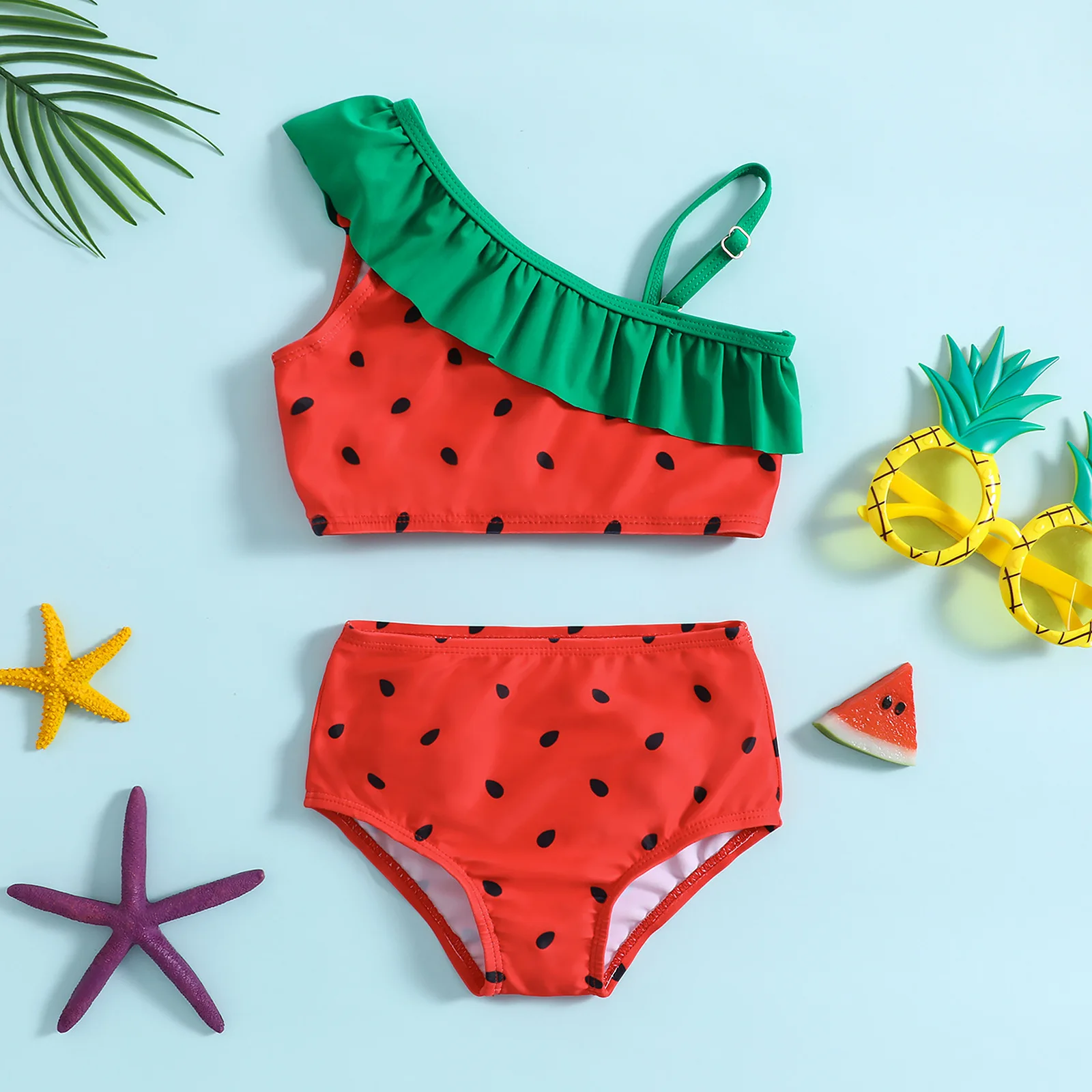 

NEW Baby Girls Swimsuit Cute Watermelon Swimwear for 2-6T Toddler Newborn Girl Summer Holiday Seaside Bathing Suit Beach Wear