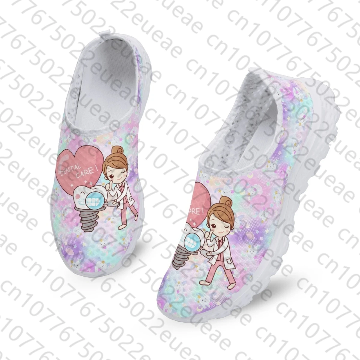 Kawaii Tooth Angel повседневная обувь на плоской подошве летние дышащие легкие кроссовки