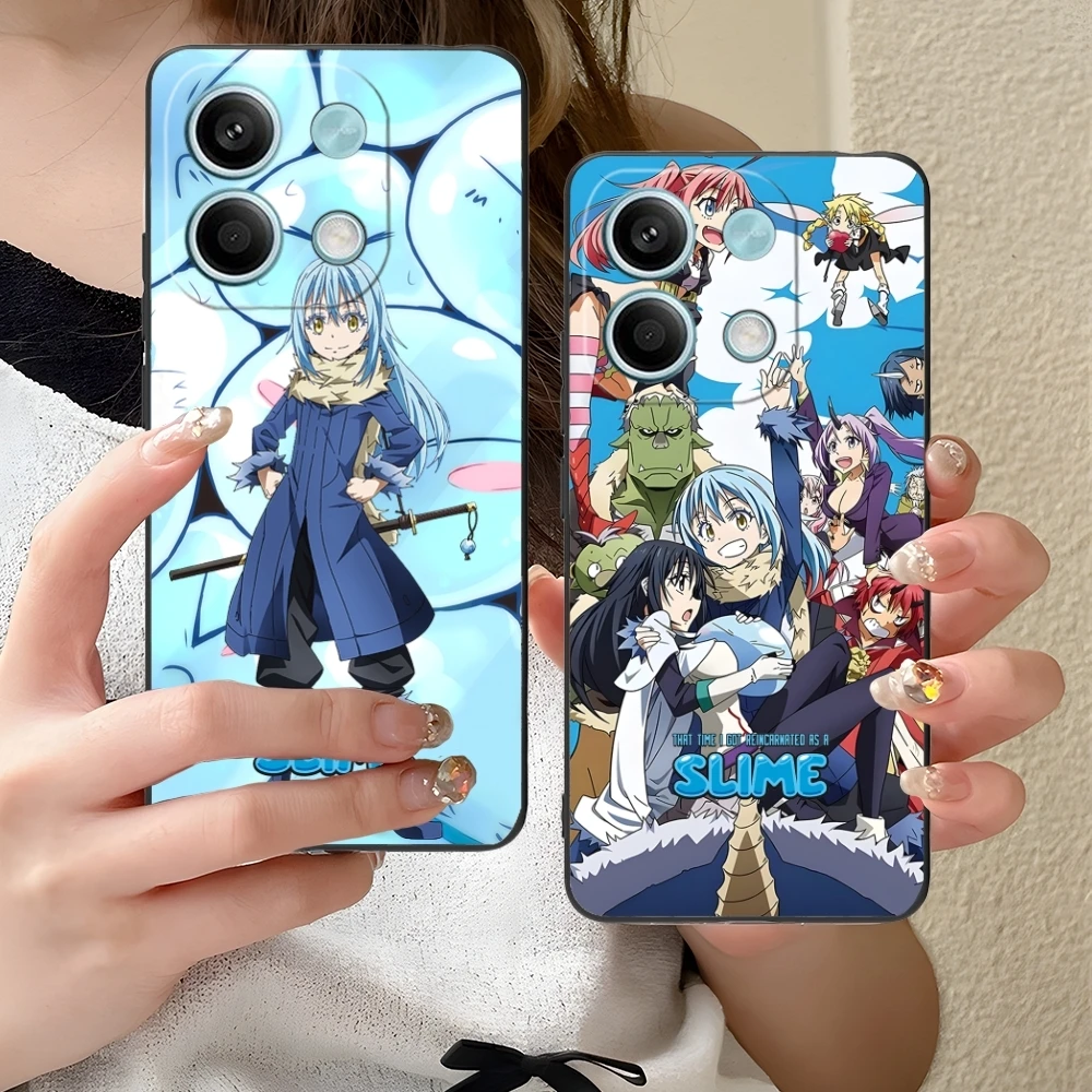 Slime Tensura Rimuru Mobile Phone Case for Xiaomi Redmi Note 13 12 11 10 9 8 7 6 S A Pro Lite Plus 5G Black Cover Shell