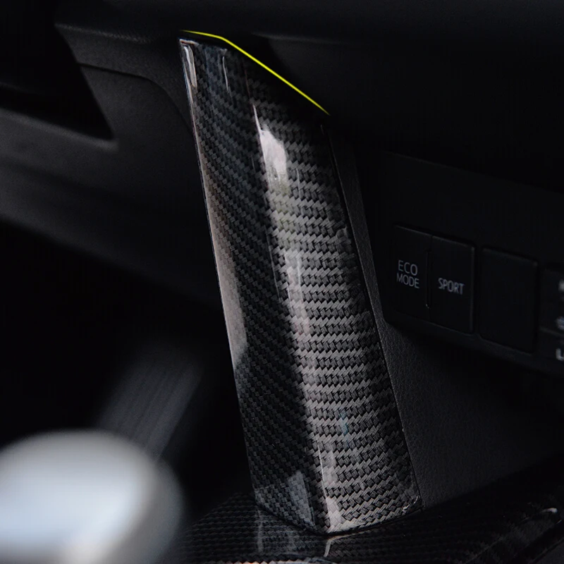 

Carbon Fiber Car Side Dashboard Pillar Trim For Toyota RAV4 2017 2018 Interior Instrument Sticker For Toyota RAV4 2014 2015 2016