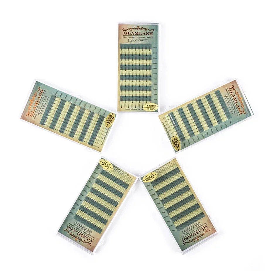 Накладные ресницы GLAMLASH 2D 3D 4D 5D 6D индивидуальные объемные Искусственные из