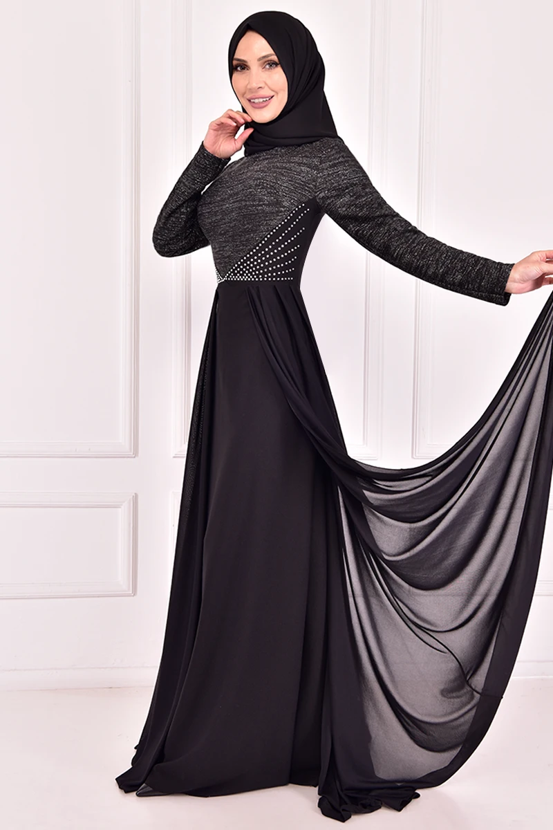

Caped Dress Black ASM2450