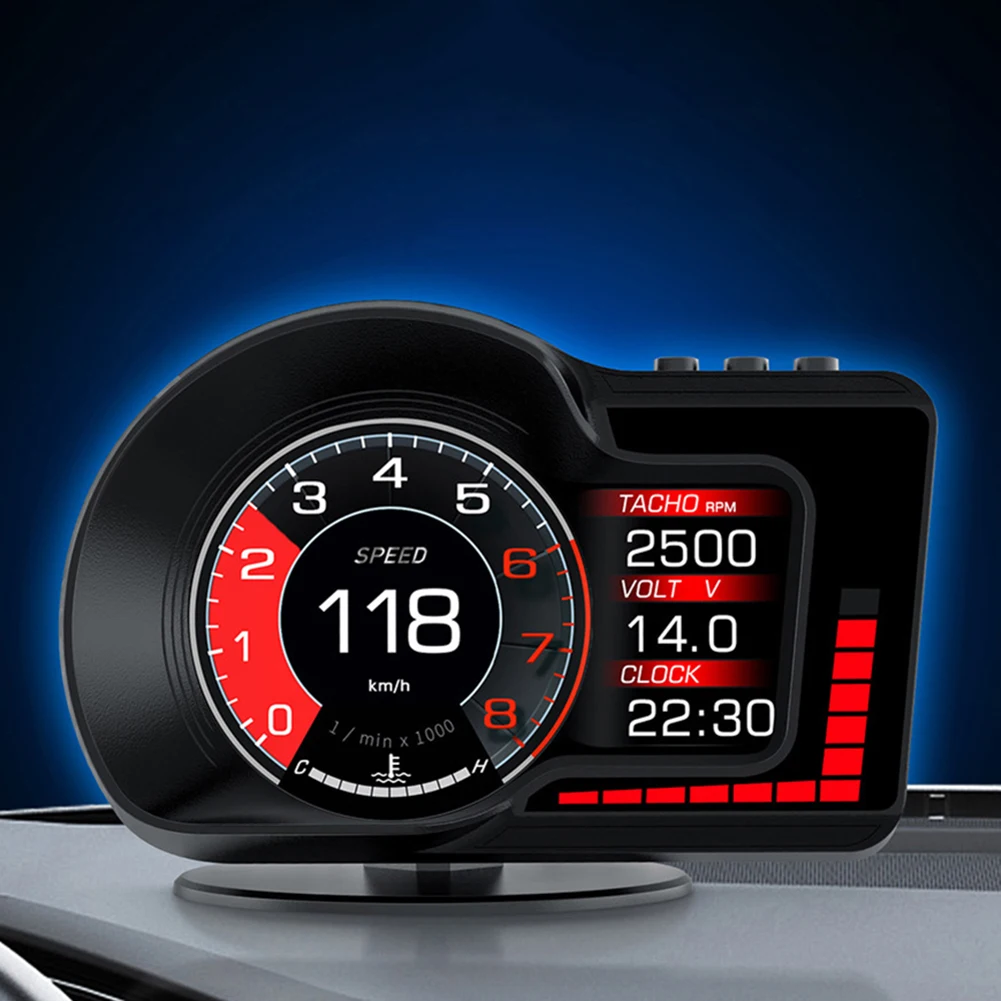 

Автомобильный спидометр с ускоренным тестированием, 6 функций будильника, дисплей на лобовом стекле, автоматический дисплей, цифровой одом...
