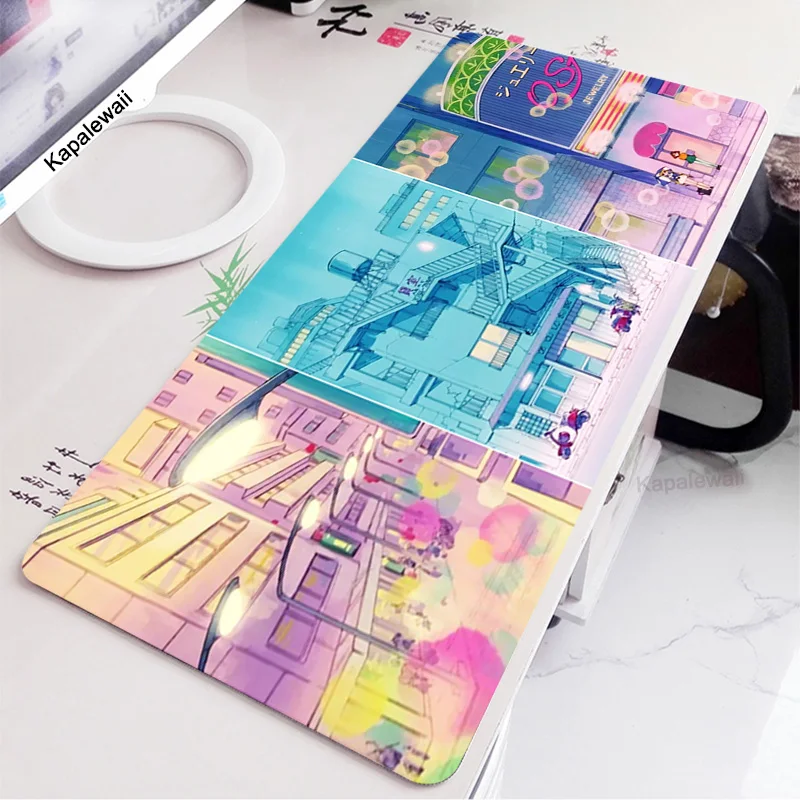 Большой игровой коврик для мыши ноутбука с изображением пейзажа и эстетики