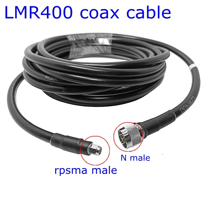 

LMR400 Coaxial Cable L16 N Male Plug To RP-SMA Male Connector N Male To RPSMA Male Crimp for LMR-400 RF Coax Pigtail Antenna Ham