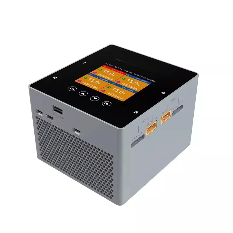 Фото Умное зарядное устройство HOTA F6+ AC/DC AC500W DC250Wx4 15Ax4 для аккумуляторов Lipo, LiIon, NiMH №2