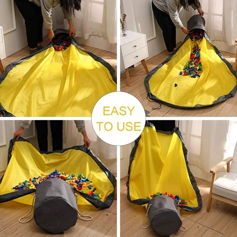 Дешево Мешок для хранения игрушек, складная корзина для белья, детский игровой коврик, большой органайзер для уборки, прочные строительные блоки, и... Продажа Мешок для хранения игрушек, складная корзина для белья, детский игровой коврик, большой органайзер для уборки, прочные строительные блоки, и...