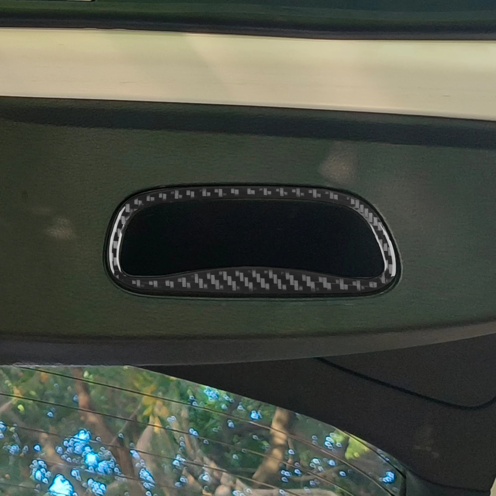 Для Jeep Cherokee 2014-2018 авто ручка багажника рамка отделка настоящее углеродное