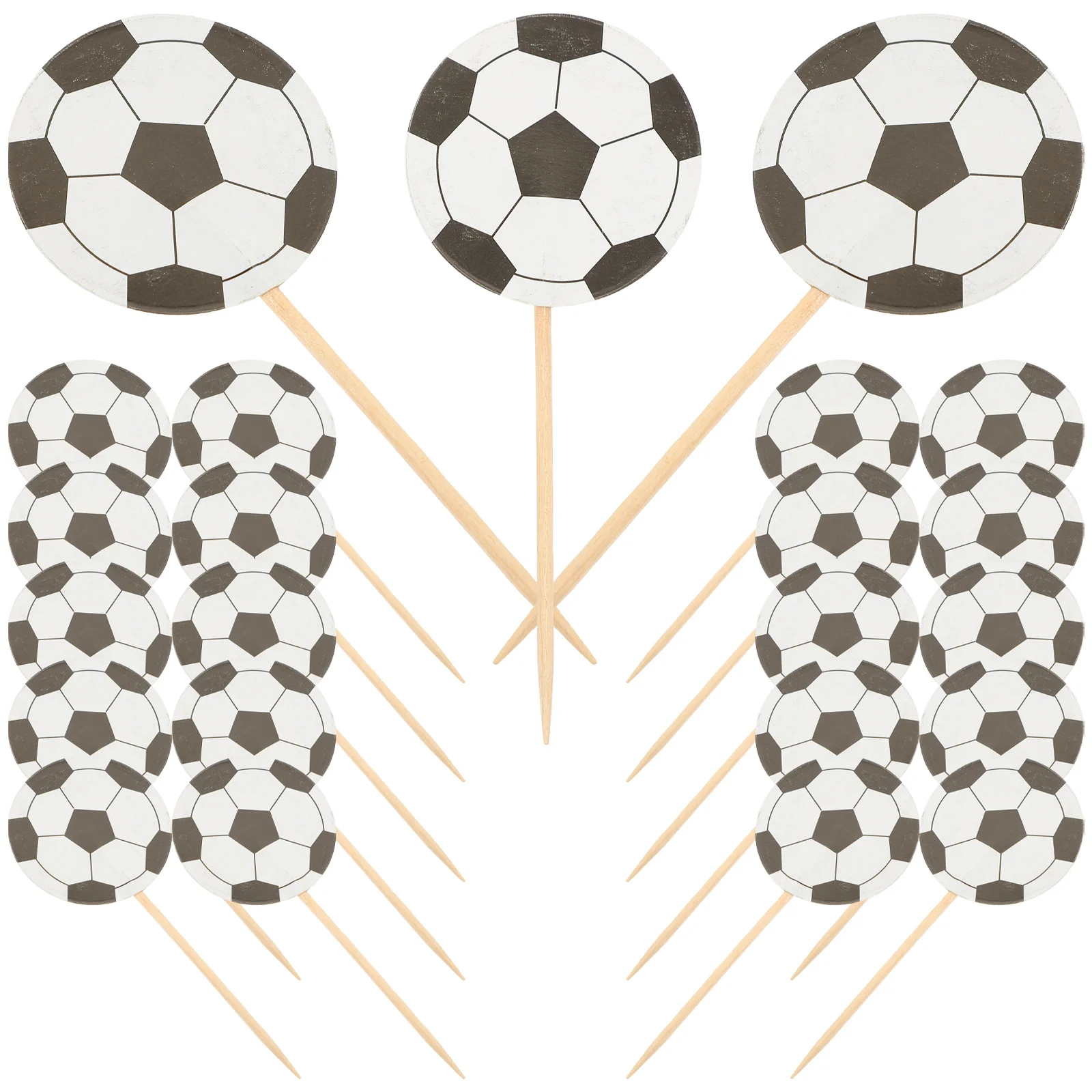 

72pcs Football Picks Cupcake Toppers Party Decoration Supplies for Birthday Cake