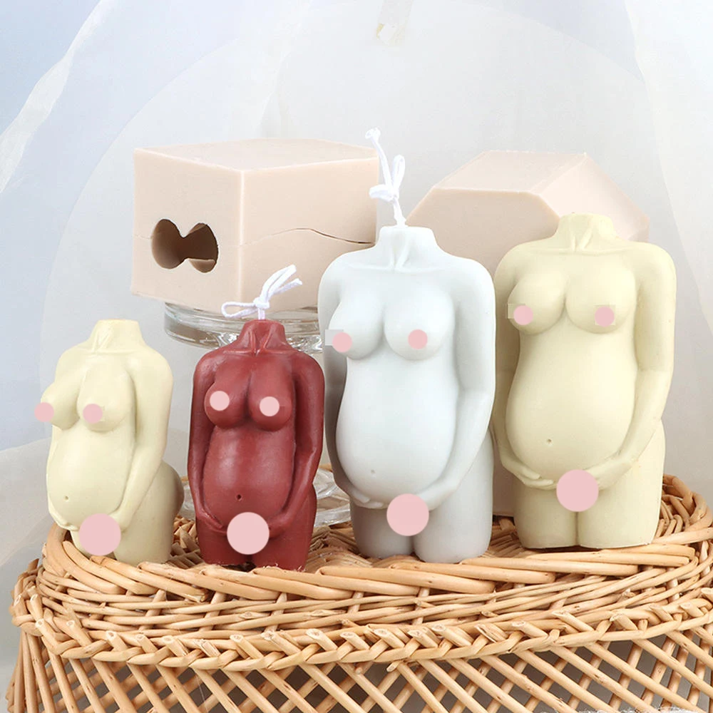 

3D Pregnant Woman Body Silicone Candle Mold DIY Handmade Soap Plaster Resin Making Mould Home Decoration Ornaments 2022 New