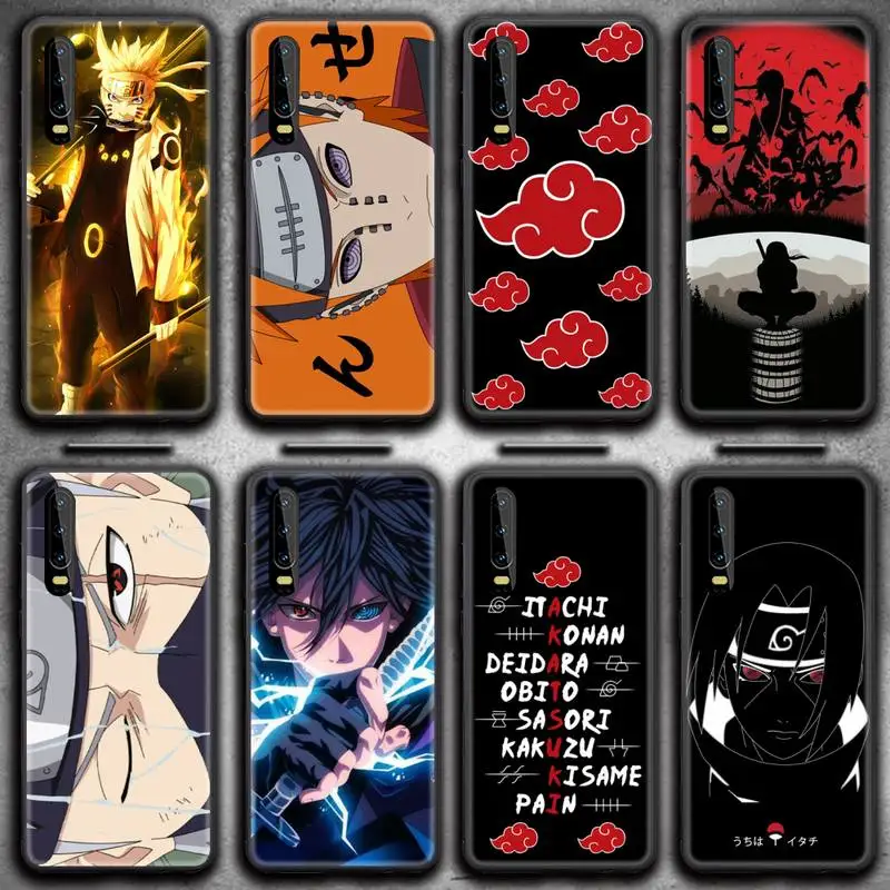 

Naruto Uchiha Sasuke Itachi Akatsuki Kakashi Phone Case for Huawei P20 P30 P40 lite E Pro Mate 40 30 20 Pro P Smart 2020