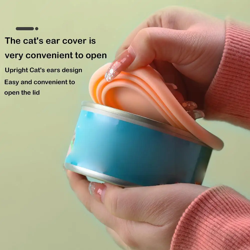 

Силиконовая крышка в консервированном виде, герметичная кормушка, крышка для банка еды для щенков, собак, кошек, верхняя крышка, многоразова...