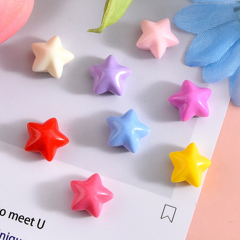 Блестящие шпильки 13x13 мм со звездами 20 шт.