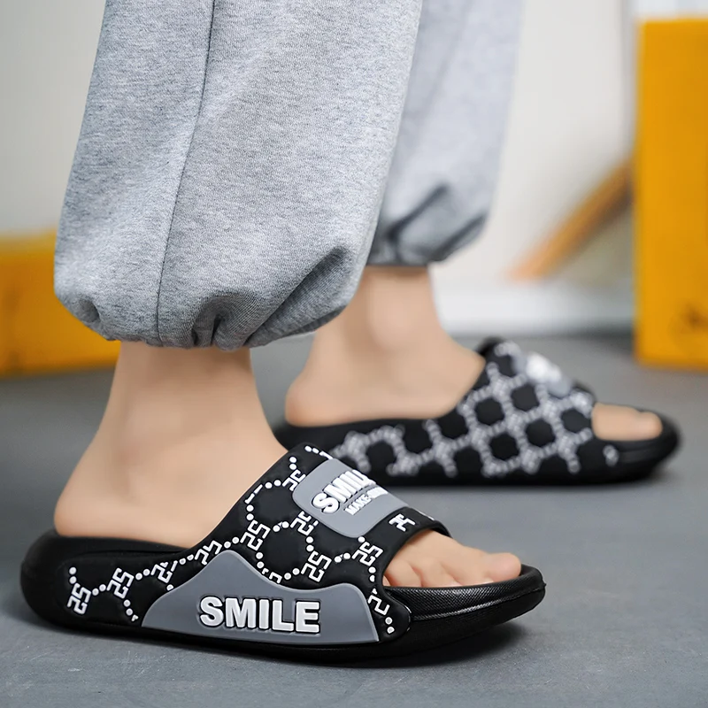 Мужские летние шлепанцы сланцы для улицы Повседневная комнатная обувь ванной