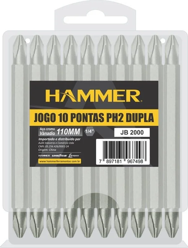

11 cm Double Philips Screw Bits with 10 PCs Hammer