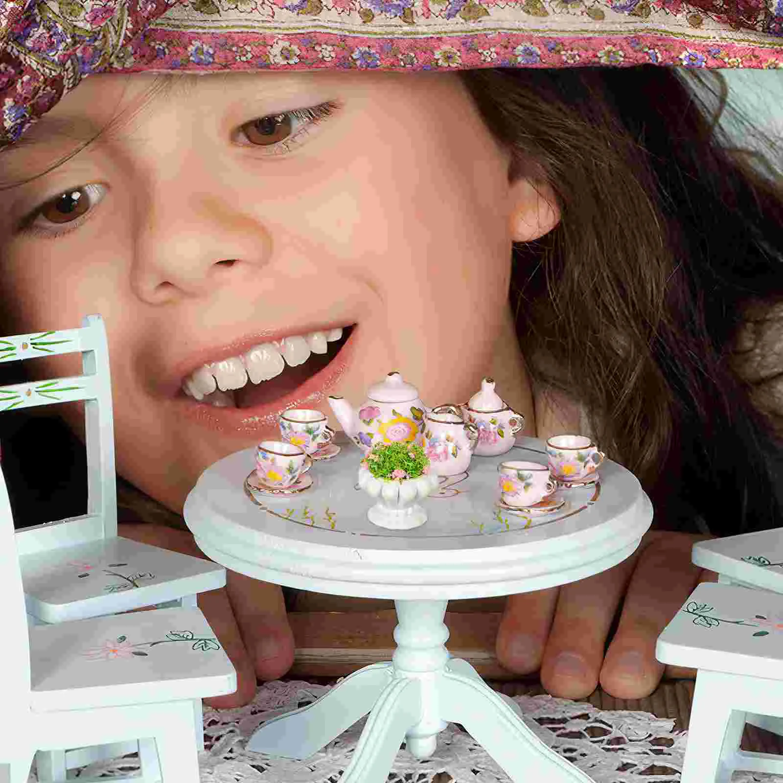 Миниатюрные садовые аксессуары модель цветочного горшка горшки ручные