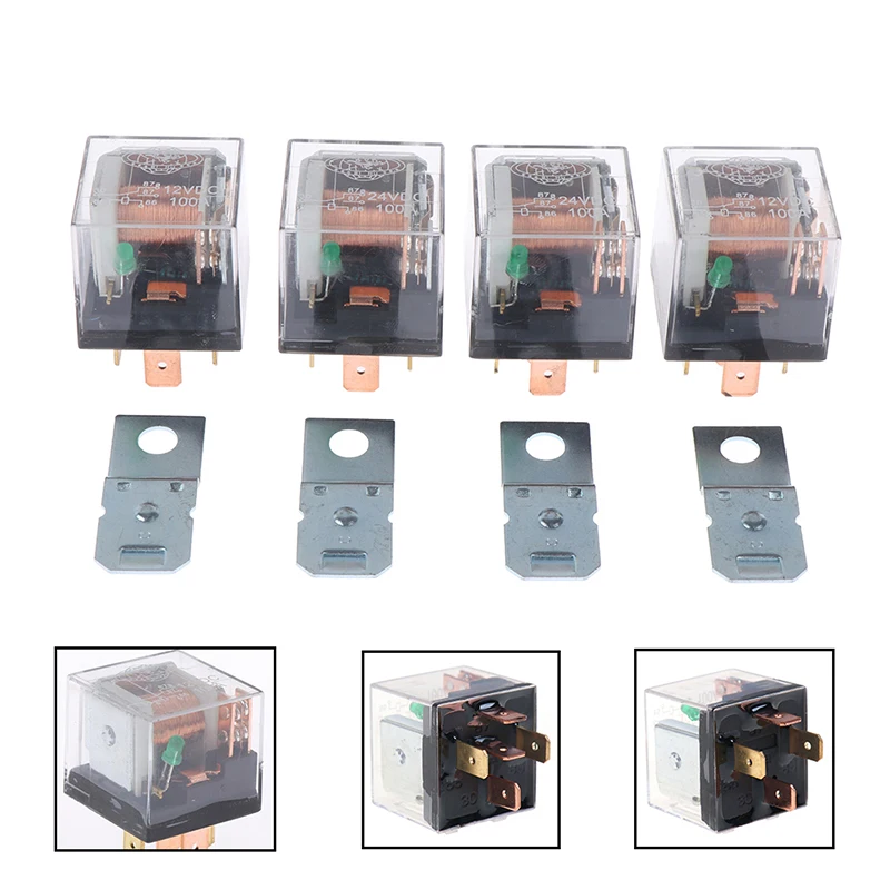 

1pcs Waterproof Automotive Relay 12V 100A 4pin/5pin SPDT Car Control Device Car Relays DC 24V High Capacity Switching