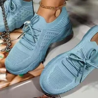 sneakers shoes 2022 fashion lace up platform womens shoes summer plus size flat mesh sports shoes woman vulcanize shoes