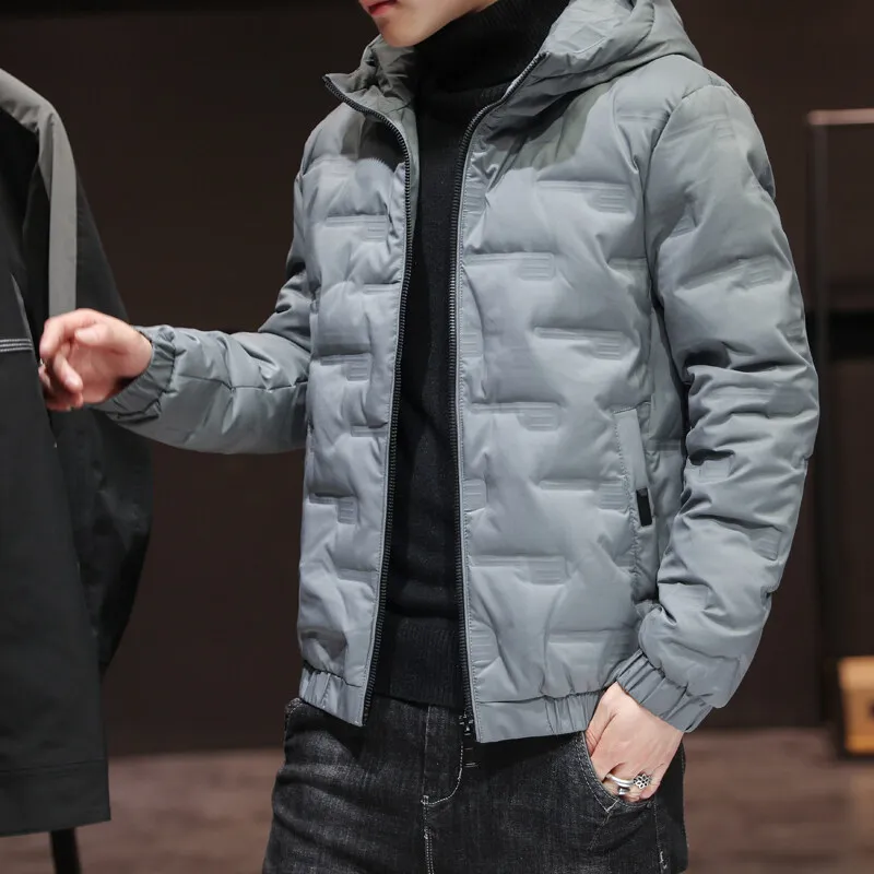 Winter jacket men's Korean version of the trend of men's 2021 new thick warm cotton jacket hooded cotton jacket for young men