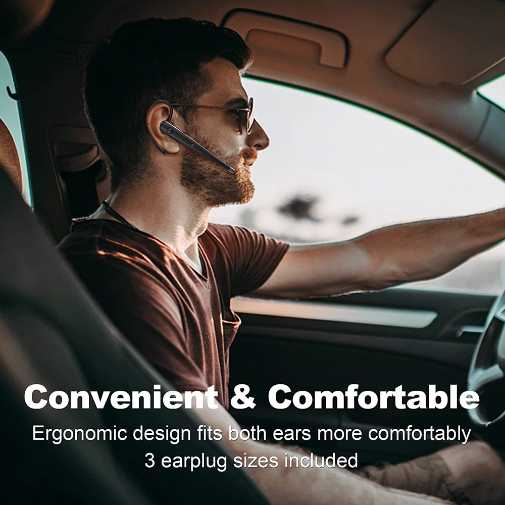 

Hot Selling CVC8.0 Dual Mic Headphone For Smart Phones BT Earpiece for Cellphones Business/Office/Driving Bluetooth Earphone