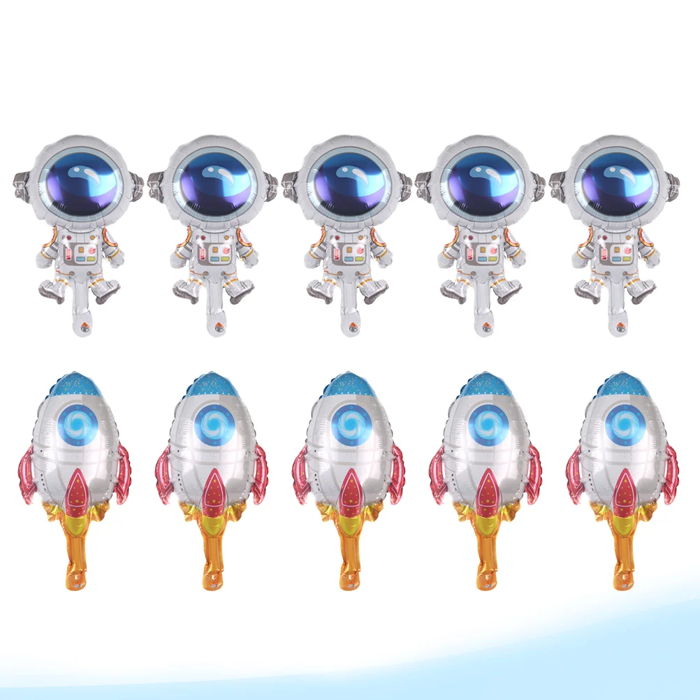 

10 Pcs Children Birthday Party Decor Shape Toys Outer Space Balloons Space Baby Toys Ufo Balloon Modeling