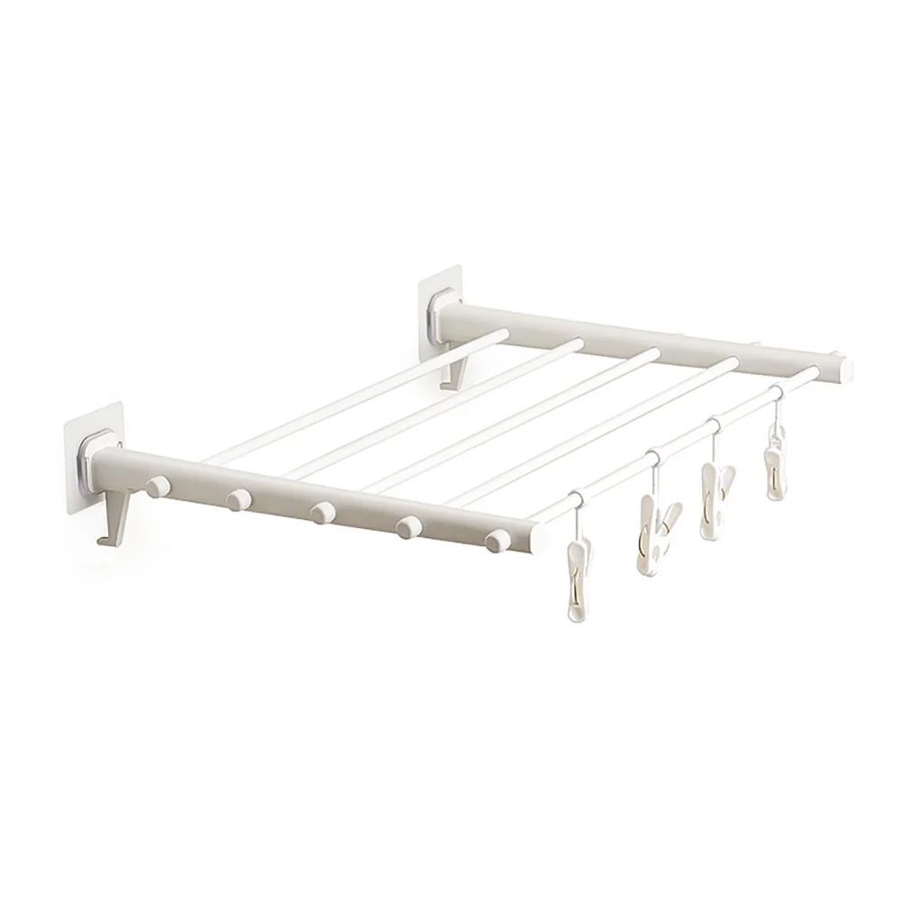 

Drying Rack Retractable Clothes Hanger Hangers Towel Folding Plastic Coat Wall Mounted Clothing Dryer