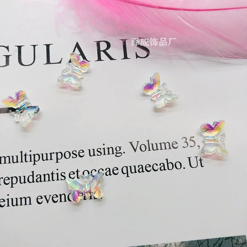 

Nail Art Butterfly Jewelry Resin Stereo Magic Aurora Bow 3D Crystal Cartoon Jewelry