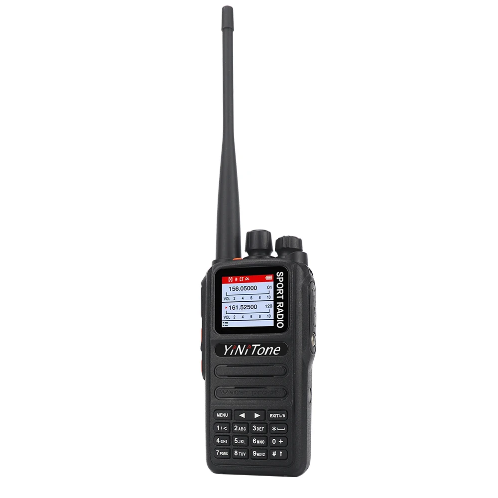 Yinitone ht-uv2 three-stage IP68 waterproof high-power 10W aviation band ultra wideband receiving walkie talkie