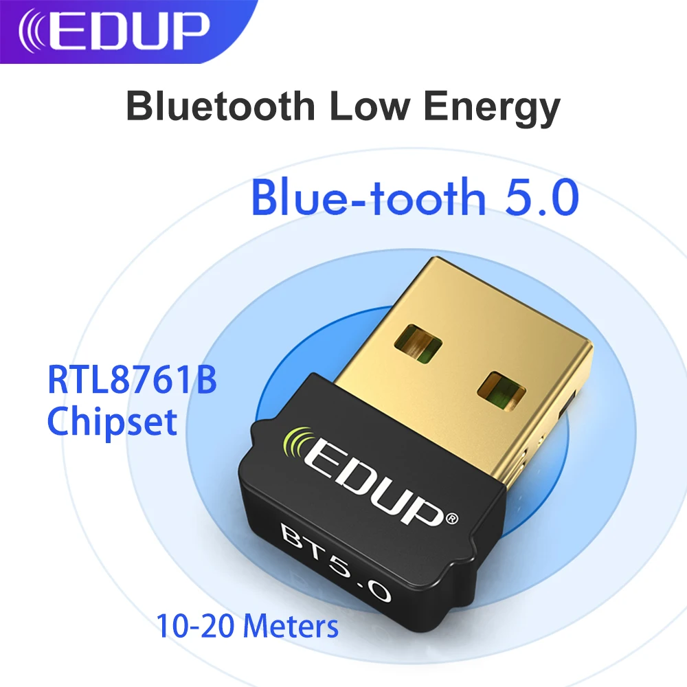 

EDUP Bluetooth5.0 Wireless USB Bluetooth Dongle RTL Chipset Mini Portable Bluetooth Connector Receiver Transmitter For Computer