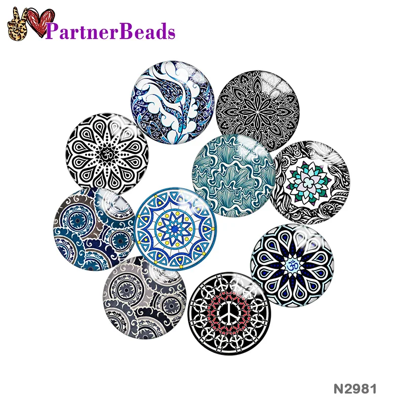 

mandala Image printing metal DIY snap button accessories Fit bag hat Clothes shoes N2981