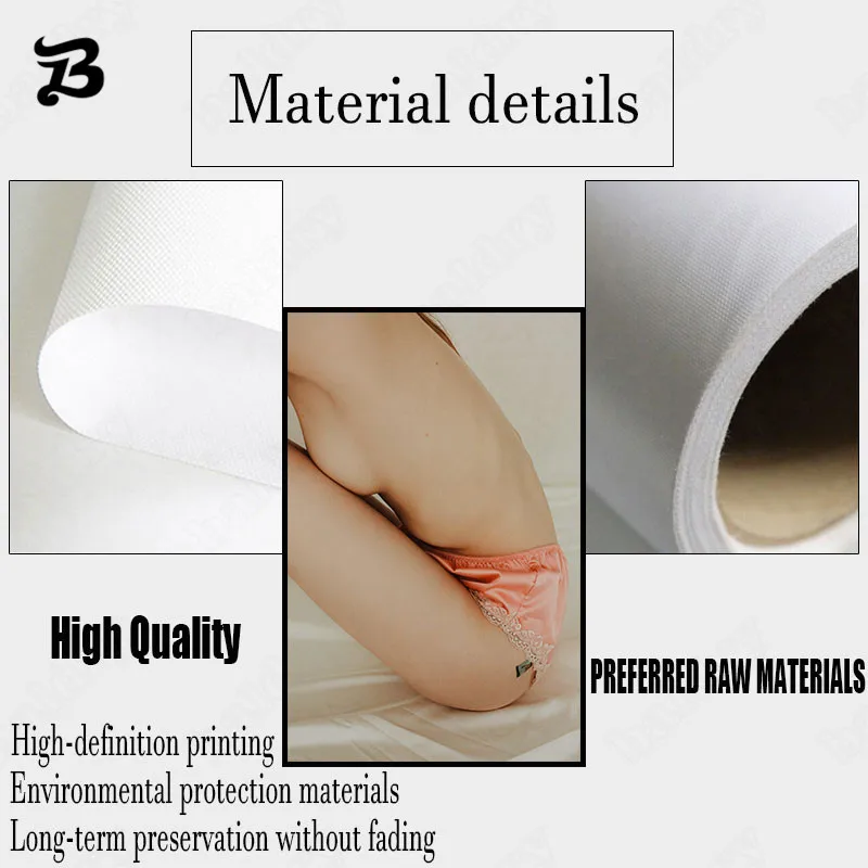 Картина на холсте сексуальная обнаженная шелковая женщина настенное искусство