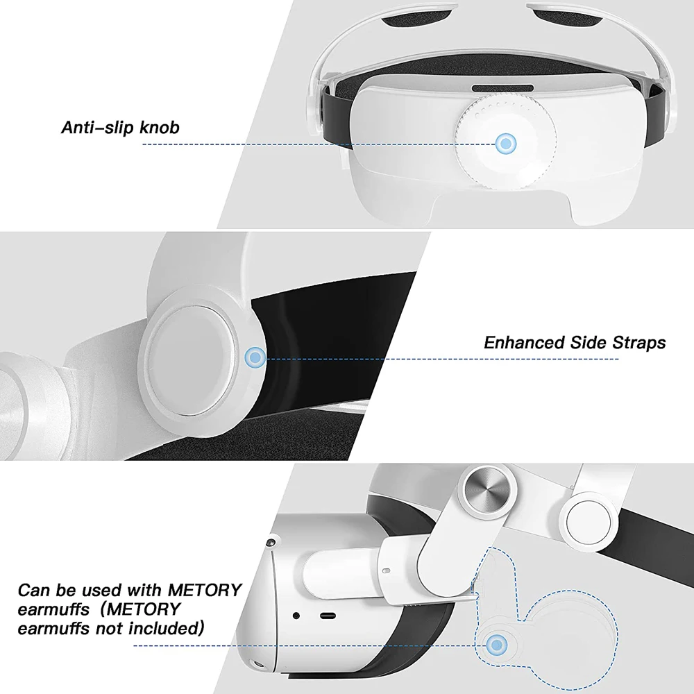 Ремешок для головы Oculus Quest 2 Elite ремешок крышки ручки складной регулируемый