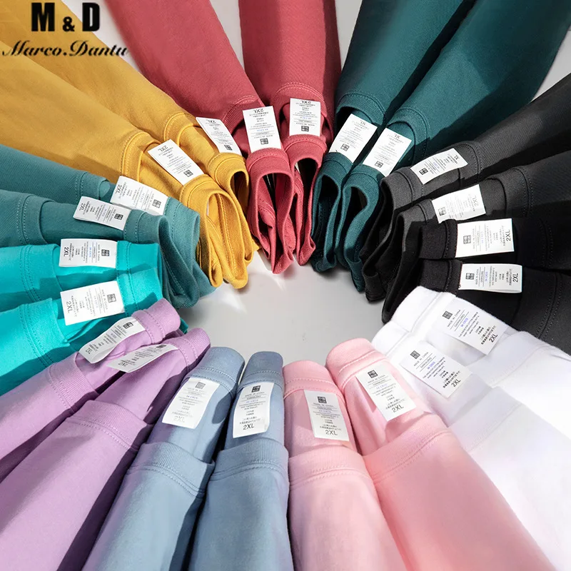 Женская футболка из 100% хлопка Однотонная с круглым вырезом классические топы