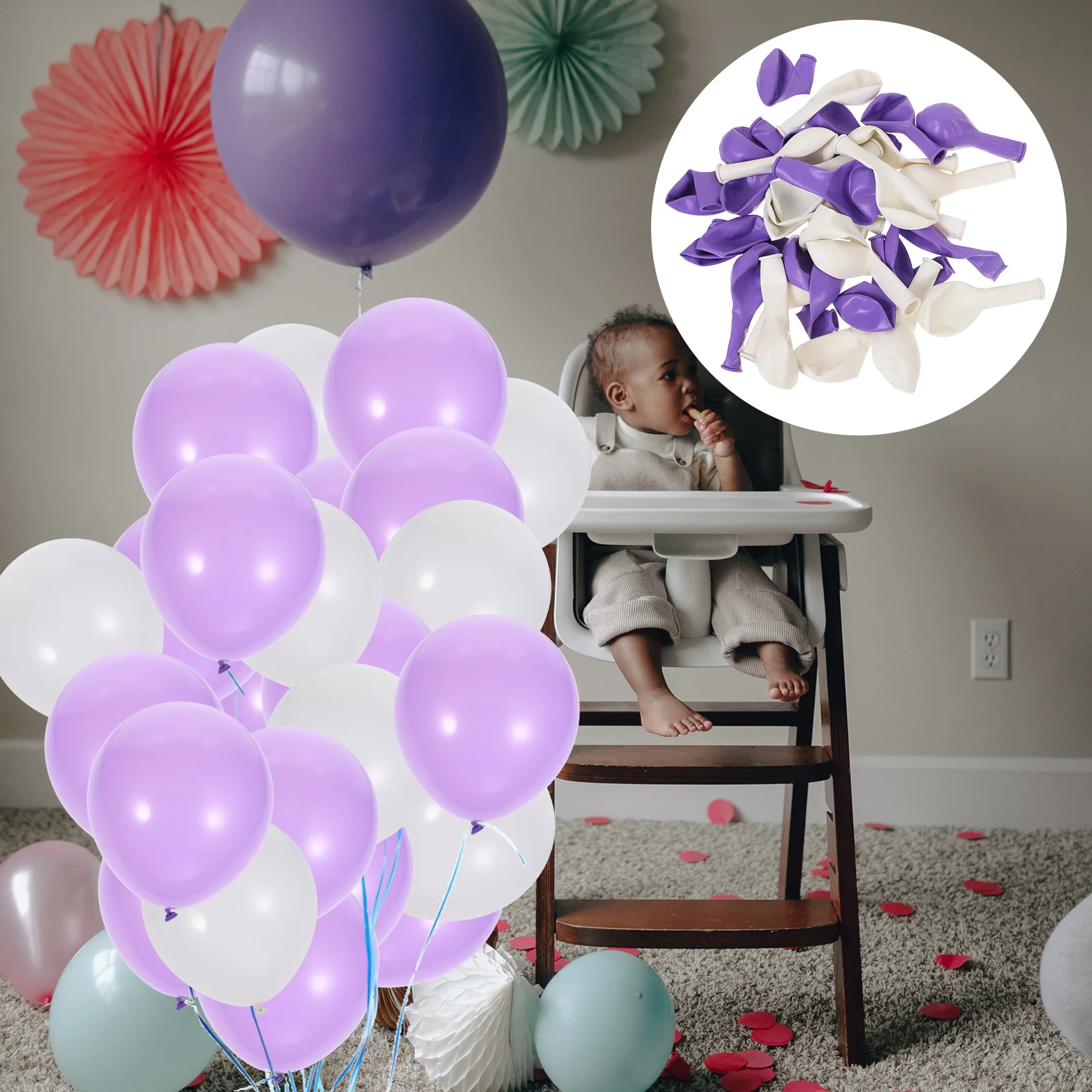 

Balloons Party Purple Layout Balloon Shower Birthday Light Garland Arch Festival Wedding Decorative Metallic Latex Bridal