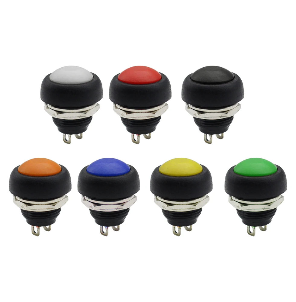 

5/10PCS 2Pin Mini Switch 12mm 1A Waterproof Switch PBS33B 12V Momentary Push Button Switch Reset Non-locking PBS-33B